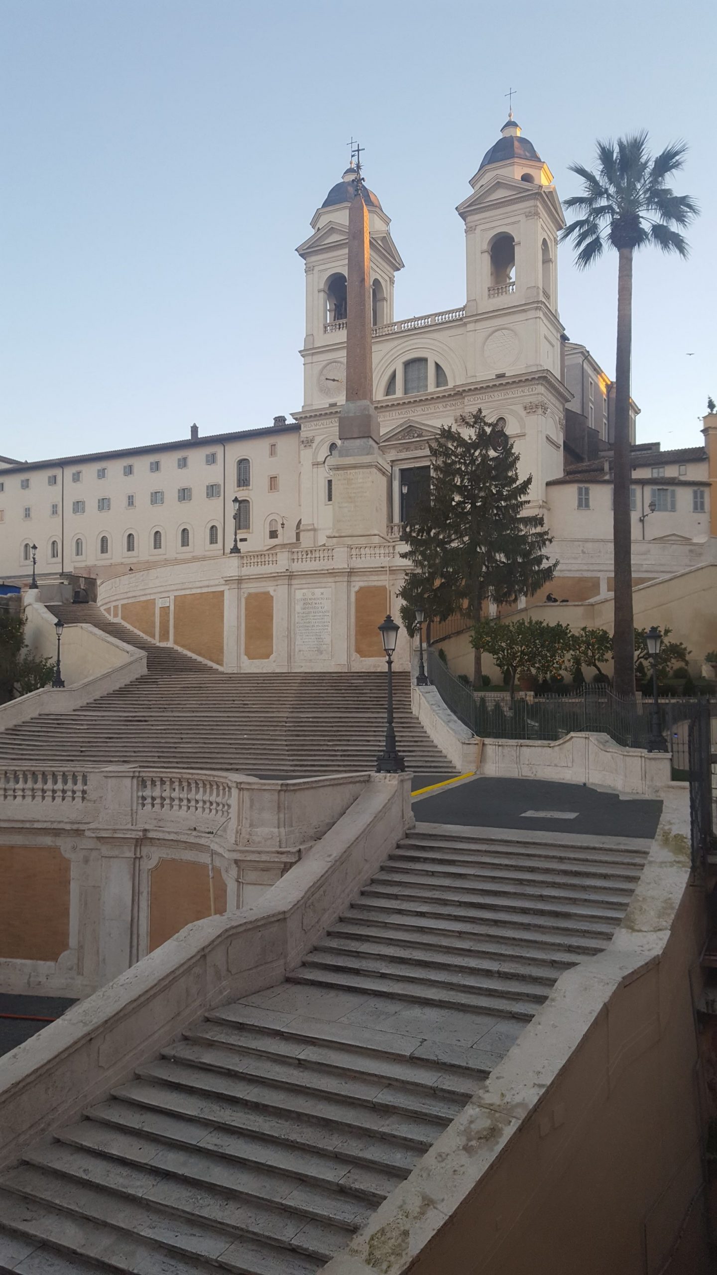 Empty Spanish Steps Trinita dei Monti